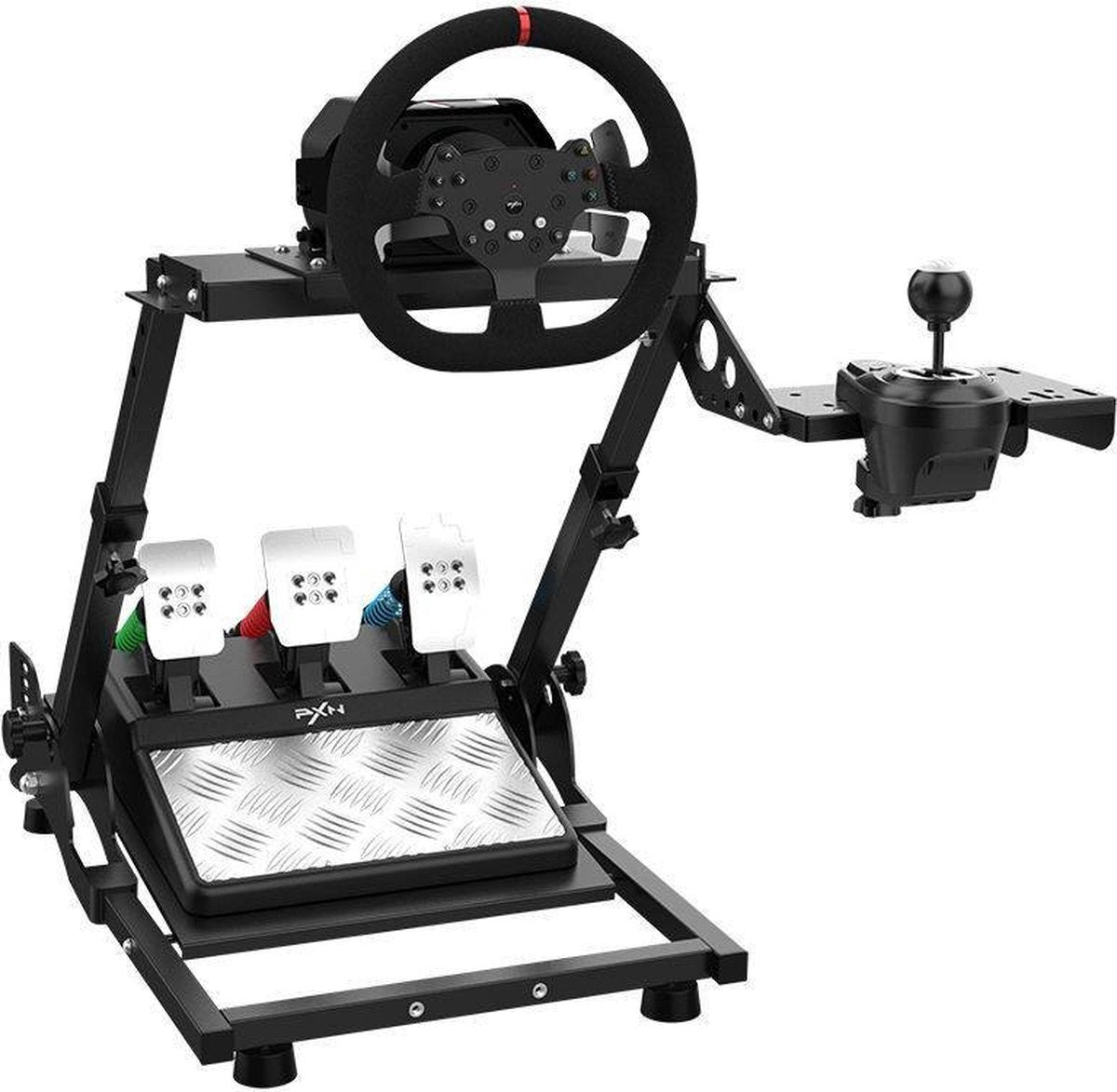 PXN - Starterspack - Racestuur met Wheel Stand - PXN V9 + PXN A10 - Met Pedalen en Shifter - 270/900°- Game Stuur voor PS4 - Xbox One - PC - Xbox Series X|S - PS3 - Switch