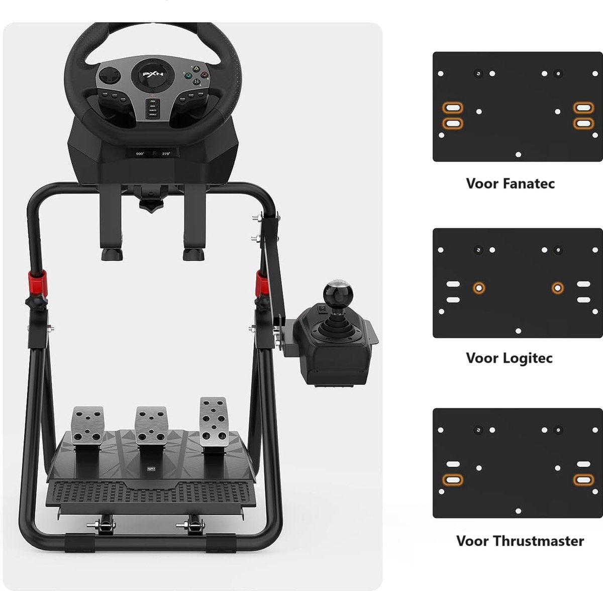 PXN - A9 - Wheel Stand - Racestuur standaard - Inklapbaar - Zwart - Voor Logitec - Fanatec - Thrustmaster - In Hoogte Verstelbaar