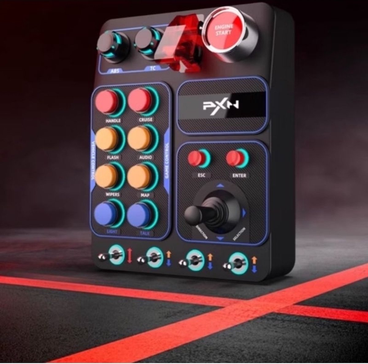 PXN CB1 - Control Box - Racesimulator Centrale Controlebox - Multifunctionele Sleutel Control Box - Aangepaste Race Game Accessoires