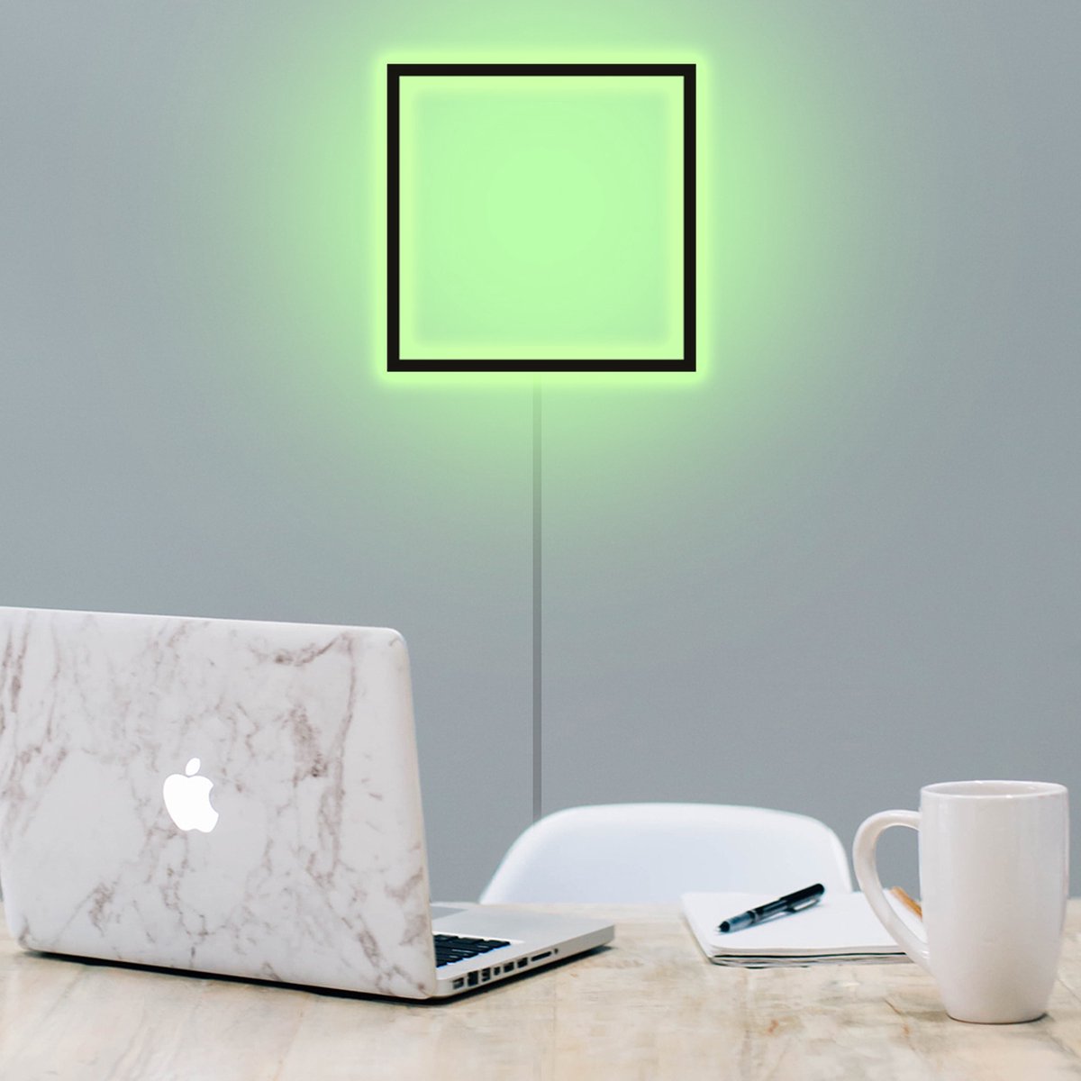 INOLEDS® - Vierkante Kubus Wandlamp - RGB - Cube Lamp - Inclusief Afstandsbediening -40 x 40cm