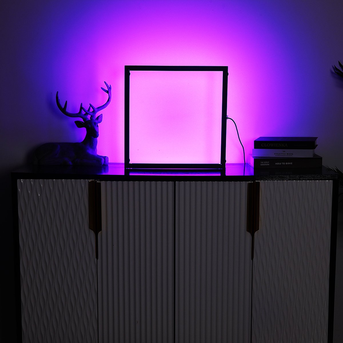 INOLEDS® - Vierkante Kubus Wandlamp - RGB - Cube Lamp - Inclusief Afstandsbediening -40 x 40cm