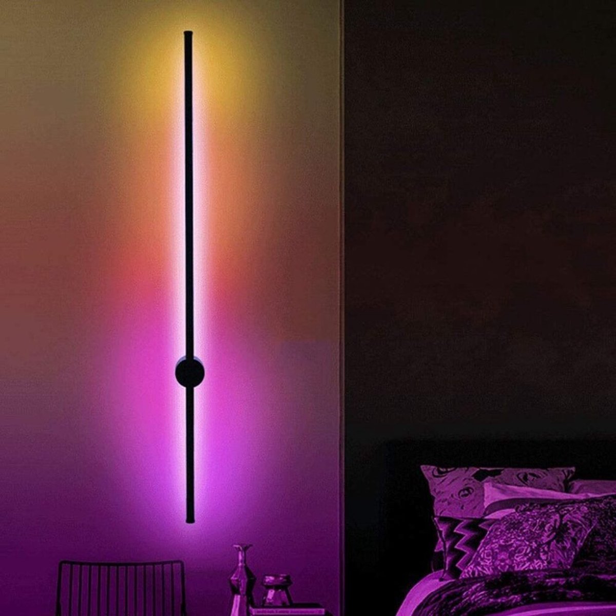 INOLEDS® - Lightsaber Lamp - Duurzame Laser RGB Designer Wandlamp - Dimbaar - 80cm - Met Afstandsbediening