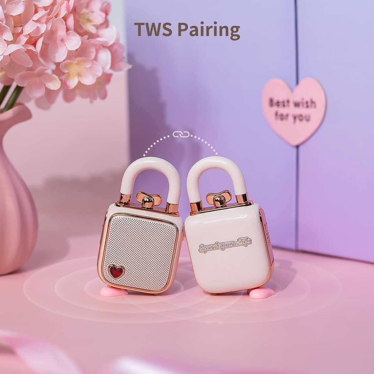 Divoom® - Lovelock - Roze - Bluetooth Luidspreker - Draagbare Muziekbox