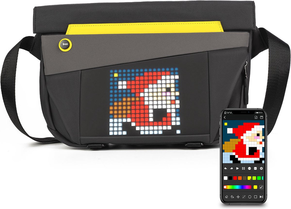 Divoom® - Pixel SlingBag-V - LED Animatie Scherm - Inclusief App - Zwart