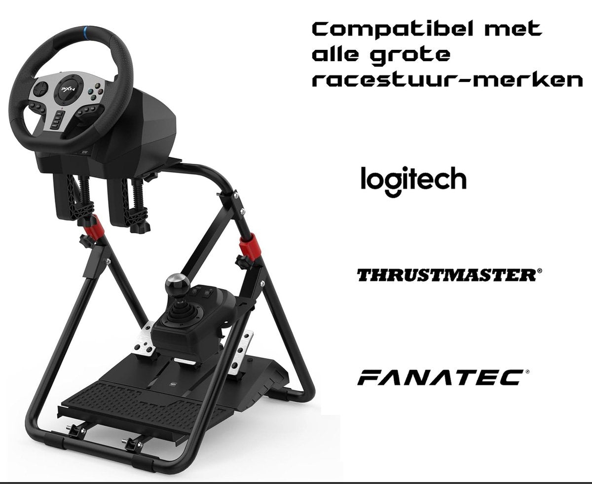 PXN - A9 - Refurbished - Wheel Stand - Racestuur standaard - Inklapbaar - Zwart - Voor Logitec - Fanatec - Thrustmaster - In Hoogte Verstelbaar