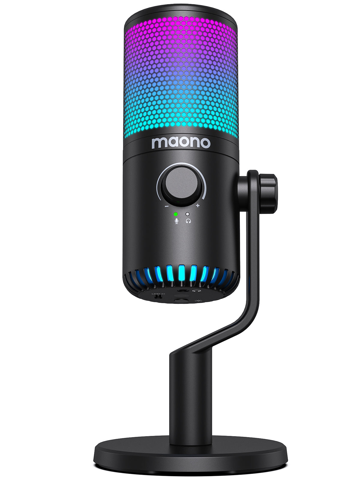 Maono DM30 RGB - USB Streaming Microfoon met Ruisonderdrukking - Gaming - Podcast - PS5 / PS4 / PC / MAC / Windows / iPhone / Android - Touch Mute Knop - Popfilter