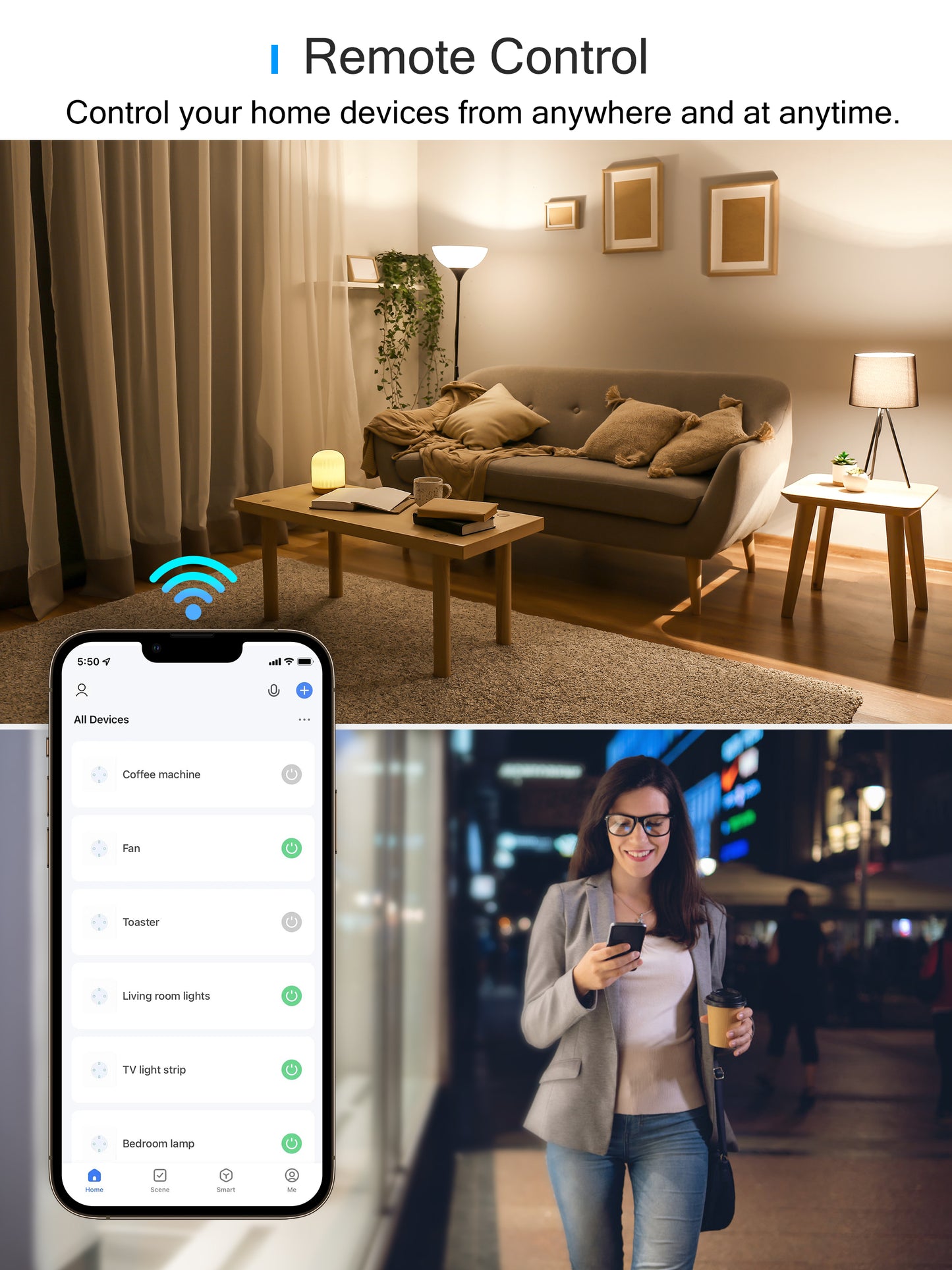 EIGHTREE - ET22 - Smart Plug - Wifi - 1-delige set - Slimme Stekker - App Bediening