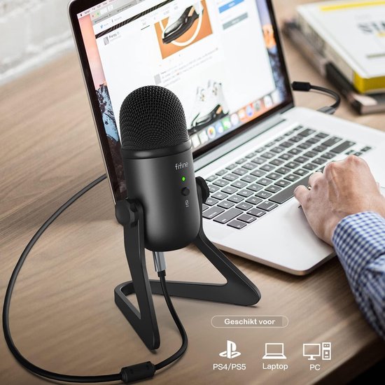 Fifine - K678 - Professionele USB Microfoon - Streaming / Gaming / Podcast / Video Calls - Geschikt voor Windows, MAC & PS4 / 5