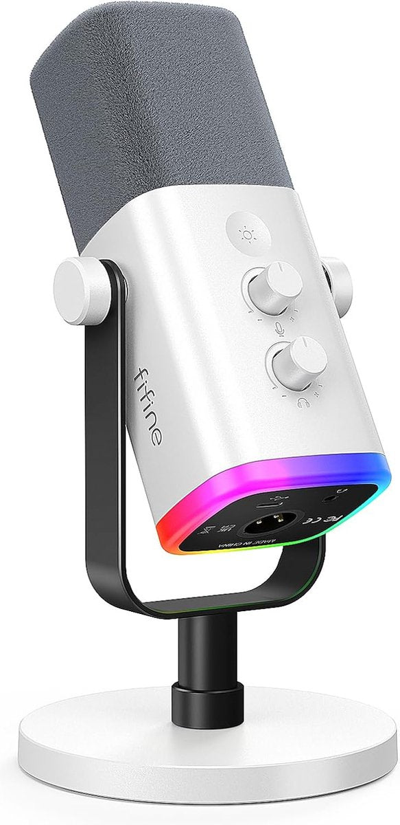 Fifine AM8 - Refurbished - USB RGB Streaming Microfoon met Ruisonderdrukking - Gaming - Podcast - PS5 / PS4 / PC / MAC / Windows