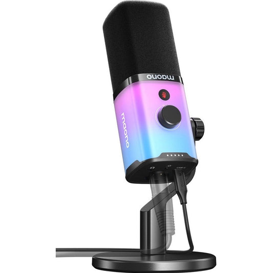 Maono - PD100X - RGB Microfoon - USB / XLR Studio Microfoon - Geschikt voor PC/PS4/PS5 - Mute Knop Podcast - Gaming - Streaming - Zwart