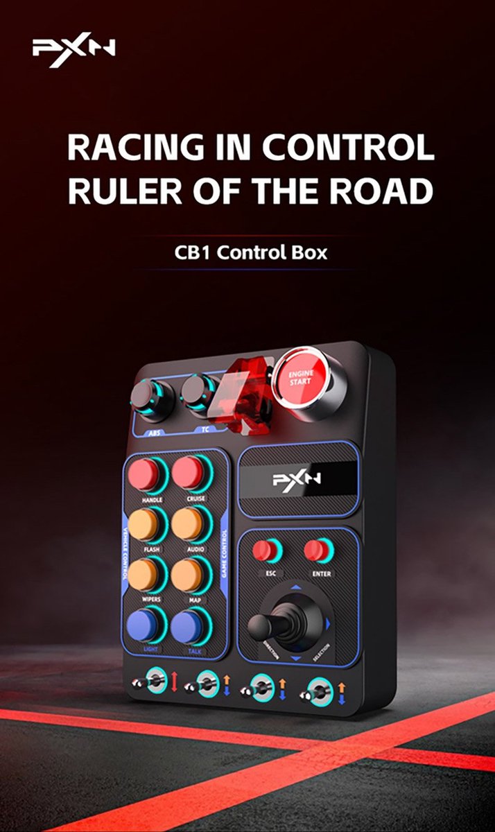 PXN CB1 - Control Box - Racesimulator Centrale Controlebox - Multifunctionele Sleutel Control Box - Aangepaste Race Game Accessoires