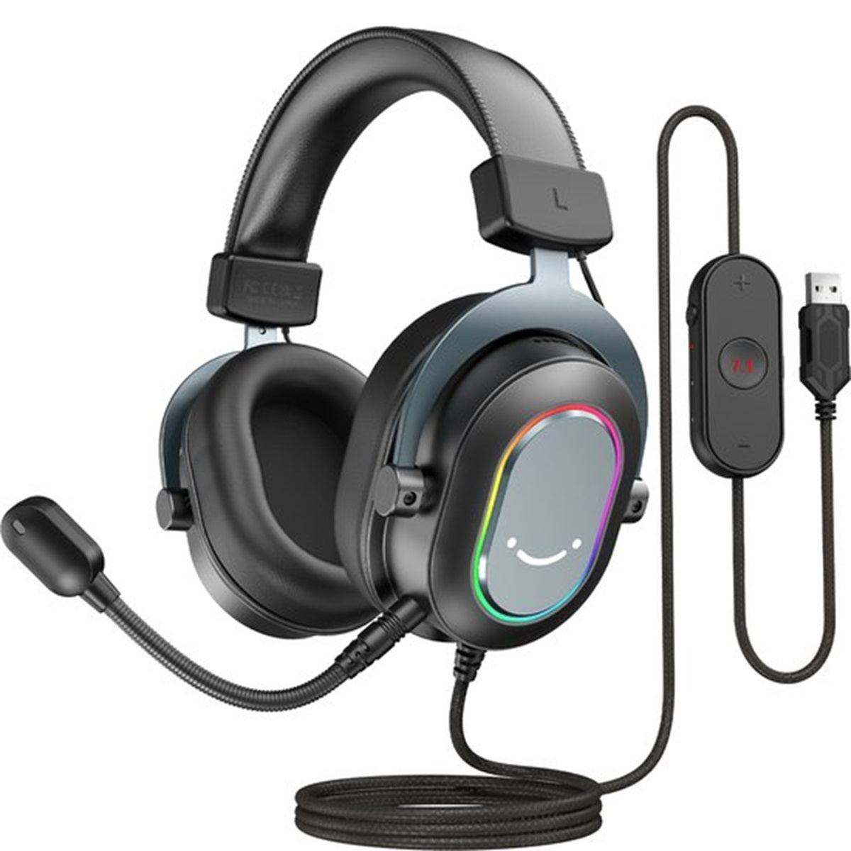 FIFINE - H6 RGB Over-Ear Active Noise Canceling Headset - Voor Gaming - Streaming - Podcast - Met microfoon